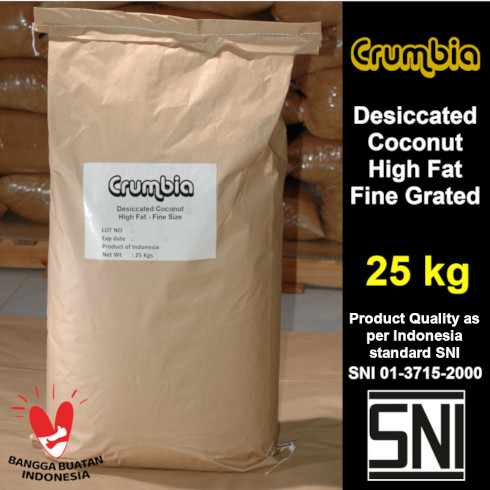 Crumbia High Fat Desiccated Coconut 25 kg bags